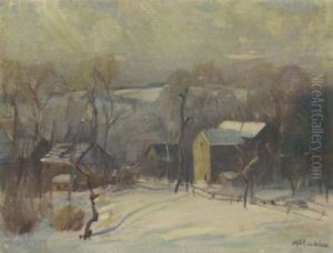 Village In Snow by Arthur Clifton Goodwin