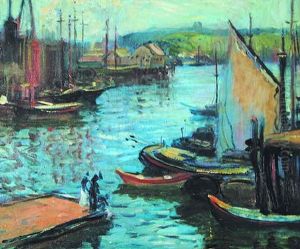 Harbor Scene Harbor Scene
