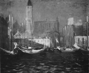 City Wharfs by Arthur Clifton Goodwin