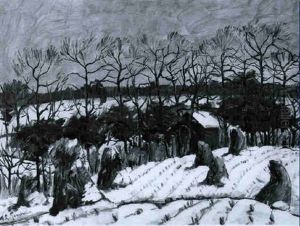 Snow Covered Cornfields