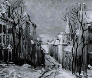 Dawn, Mt. Vernon Street, Boston by Arthur Clifton Goodwin