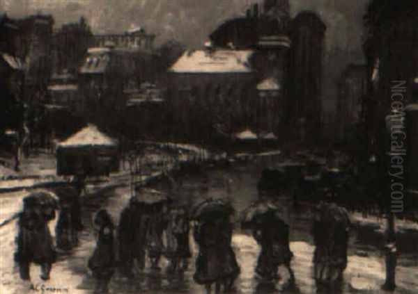 Tremont Street In Winter - view 1