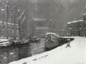 T Wharf, Boston by Arthur Clifton Goodwin