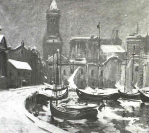 Boston Harbor Scene by Arthur Clifton Goodwin