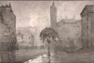 Rainy Day, Boston by Arthur Clifton Goodwin