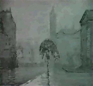 A Rainy Street by Arthur Clifton Goodwin