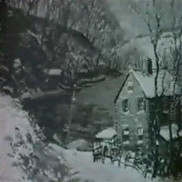 Landscape With House And Pond - view 1