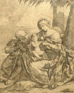 Theholy Family; Etching, 34x25cm. Provenance: Property Of A Deceasedestate by Alessandro Badiale