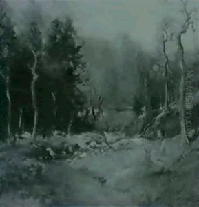 Indian Along Woodland Stream by Arthur Clifton Goodwin