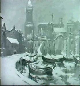Harbor Scene Harbor Scene