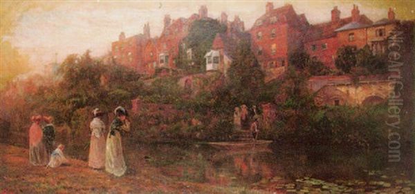Waiting For The Ferry, River Wey, Guildford - view 1