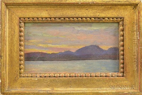 Mountain Lake At Sunset - view 1