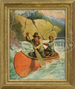 Scouts Negotiating The Rapids