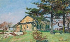House With Tree And Cactus