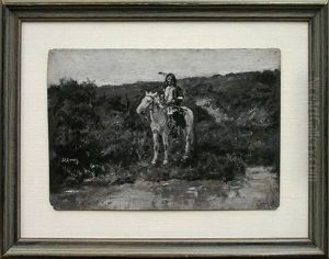 Native American On Horseback by Philip Russell Goodwin