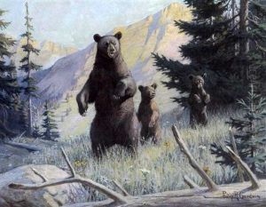 Bear With Cubs by Philip Russell Goodwin