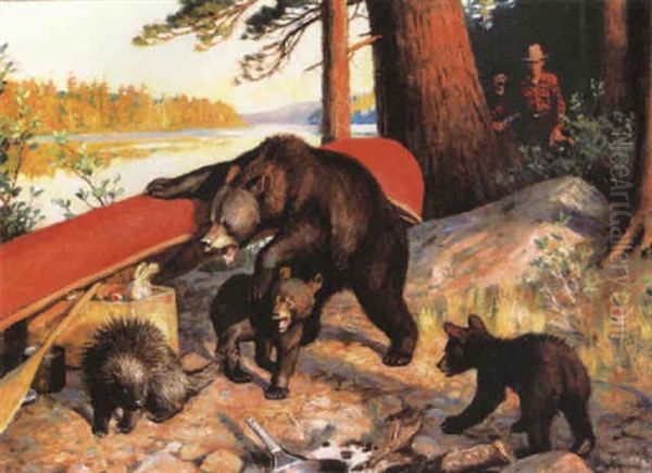 Porcupine In Camp - view 1
