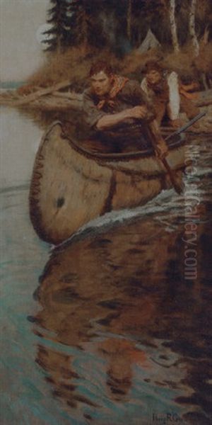 Launching A Canoe - view 1
