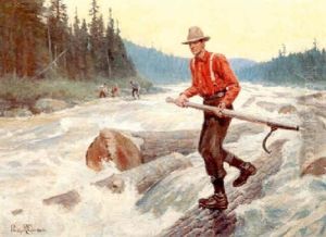 Riding The Logs by Philip Russell Goodwin