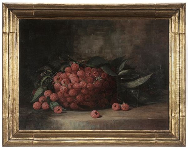 Still Life With Raspberries In A Bowl - view 1
