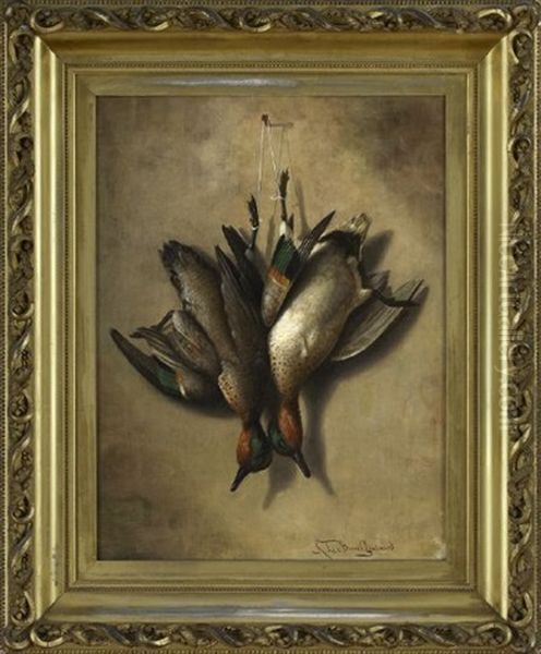 Nature Morte: Green-winged Teals - view 1