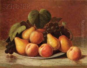 Still Life With Peaches, Pears, And Grapes by Richard La Barre Goodwin