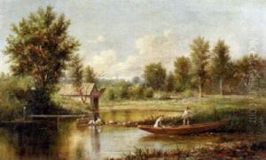 Boating On A Pond by Richard La Barre Goodwin