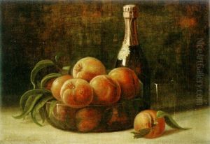 Still Life With Peaches And Champagne