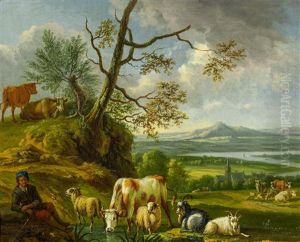 Weite Landschaft Mit Hirten