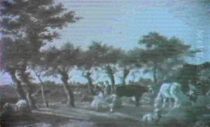 Vieh Auf Der Weide by Jan van Gool