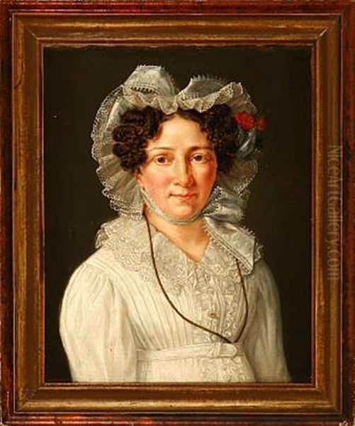 Portrait Of A Young Woman In A White Dress - view 1