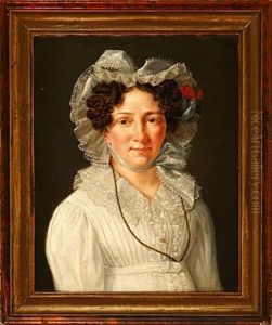 Portrait Of A Young Woman In A White Dress