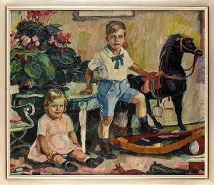 A Portrait Of Anne-marie Goldschmidt And Franz-ludwig Goldschmidt (aka Lutz) At Home In Aachen A Portrait Of Anne-marie Goldschmidt And Franz-ludwig Goldschmidt (aka Lutz) At Home In Aachen