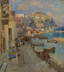 Fishing Village On Capri by Konstantin Ivanovich Gorbatov