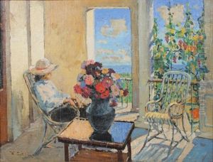 Near The Window by Konstantin Ivanovich Gorbatov