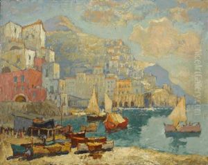Heisser Tag In Amalfi by Konstantin Ivanovich Gorbatov