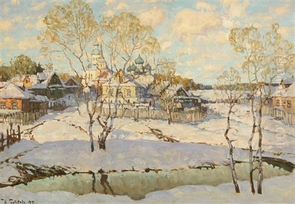 View Of A Church, Winter - view 1