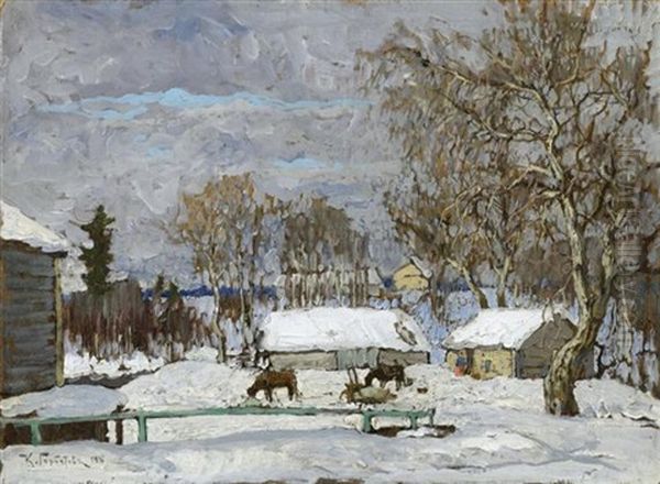 Winterlandschaft Mit Pferden - view 1