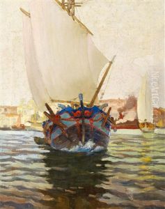 Segler Vor Venedig by Konstantin Ivanovich Gorbatov