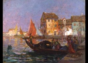 Kanal In Venedig by Konstantin Ivanovich Gorbatov