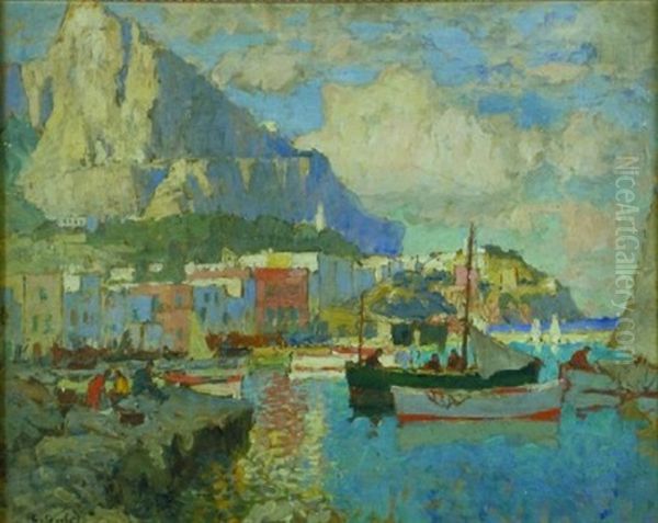 The Harbor At Capri, Italy - view 1