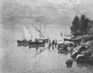 Fisherman Hauling In Their Nets