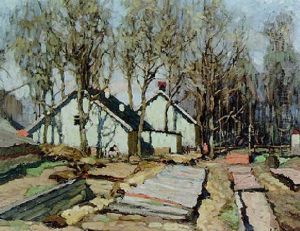 Houses In The Country by Konstantin Ivanovich Gorbatov