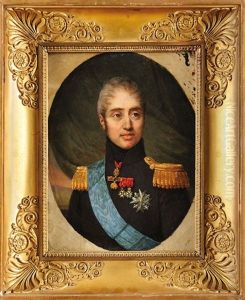 Portrait Du Roi Charles X Portant La Toison D'or Et L'ordre Du Saint Esprit