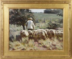 Herding Sheep by Luther Emerson Van Gorder