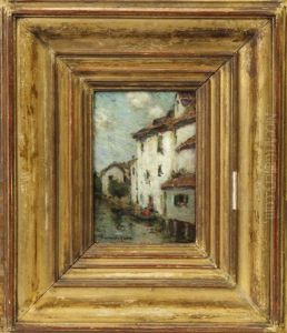 Canal Scene by Luther Emerson Van Gorder