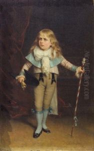 Portrait Of A Noble Child by Michele Gordigiani