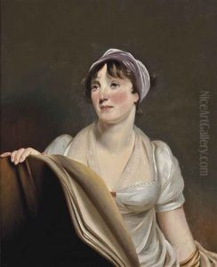 Portrait Of A Lady Reading, Half-length, In A White Dress Portrait Of A Lady Reading, Half-length, In A White Dress
