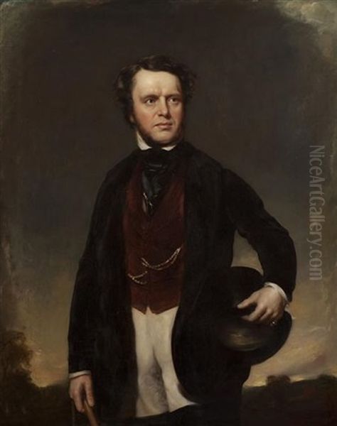Three Quarter Length Portrait Of Alexander Graham In Riding Dress - view 1