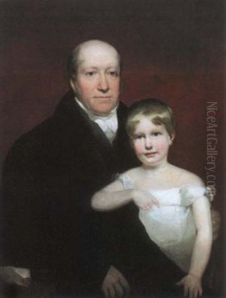 Portrait Of Roger Aytoun And His Son William Edmundstoune Aytoun At The Age Of Four - view 1